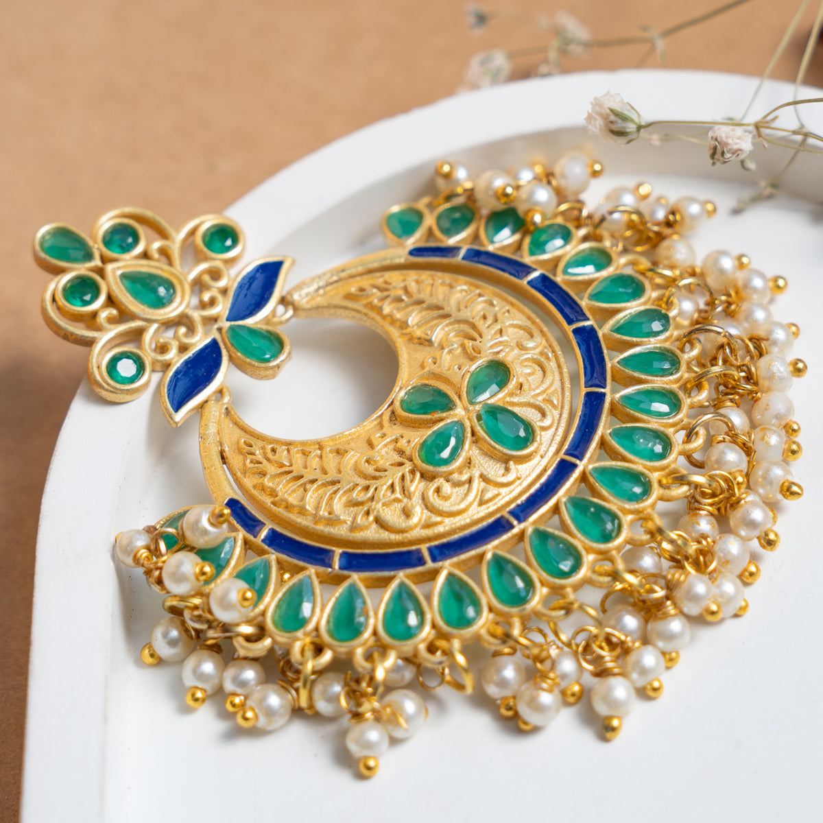 POPPY CHAND BALI GOLD TONED DANGLER/ EARRINGS ER885