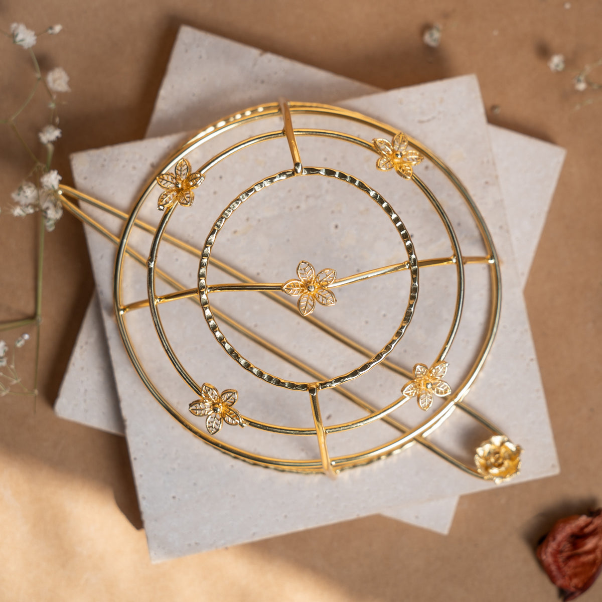 THYLA HAIR BUN GOLD TONED ANTIQUE HEAD ACCESSORIES HA10