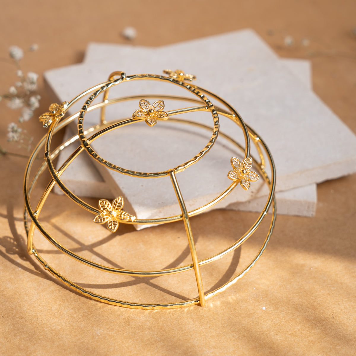 THYLA HAIR BUN GOLD TONED ANTIQUE HEAD ACCESSORIES HA10