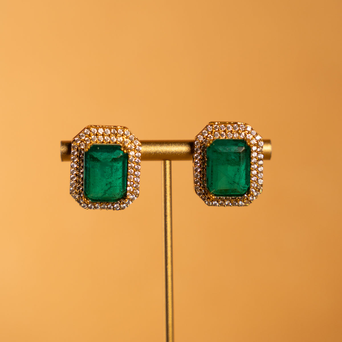 EVA DOUBLET STONE ONEX BEADS POLKI AND AD STONE BRIDAL HANDMADE NECKLACE WITH EARRING NL309