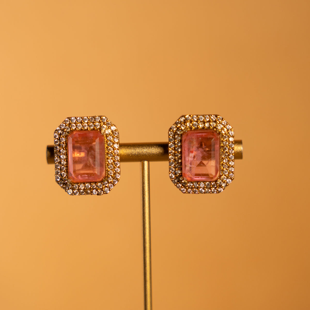 EVA DOUBLET STONE ONEX BEADS POLKI AND AD STONE BRIDAL HANDMADE NECKLACE WITH EARRING NL309