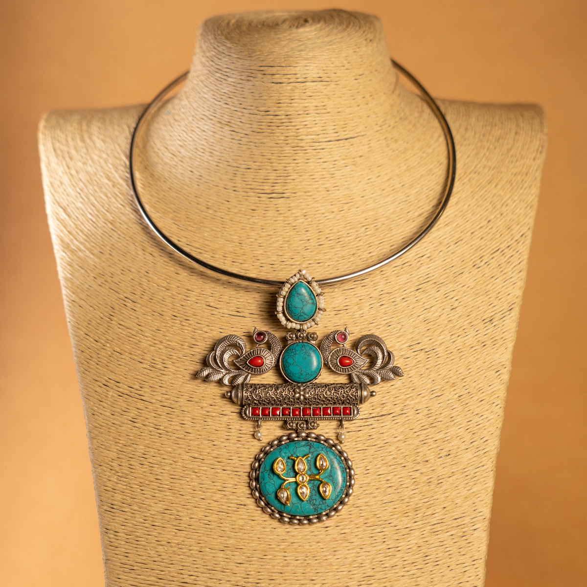 AADHYA BIJOUX PREMIUM HANDMADE NECKLACE/HASLI WITH EARRINGS NL294