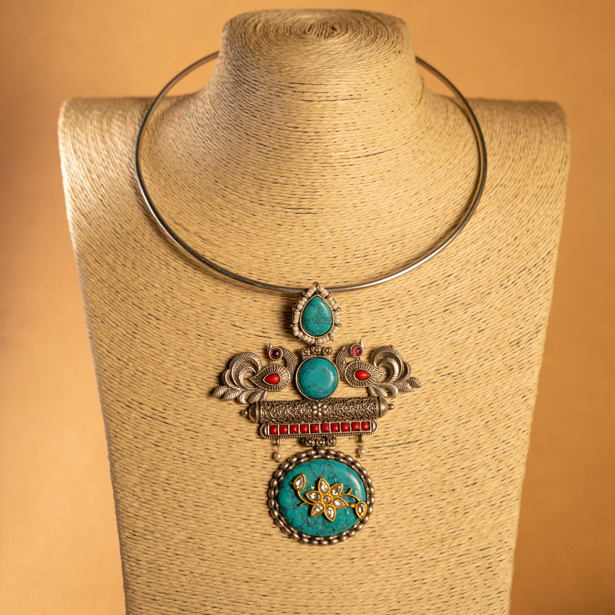 AADHYA BIJOUX PREMIUM HANDMADE NECKLACE/HASLI WITH EARRINGS NL294