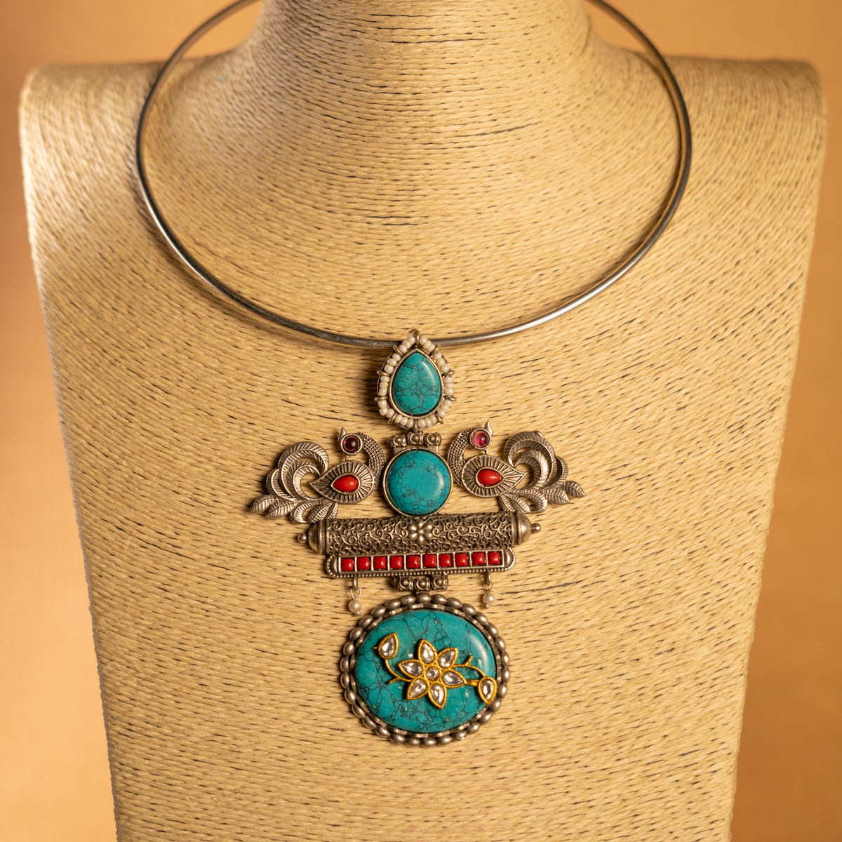 AADHYA BIJOUX PREMIUM HANDMADE NECKLACE/HASLI WITH EARRINGS NL294