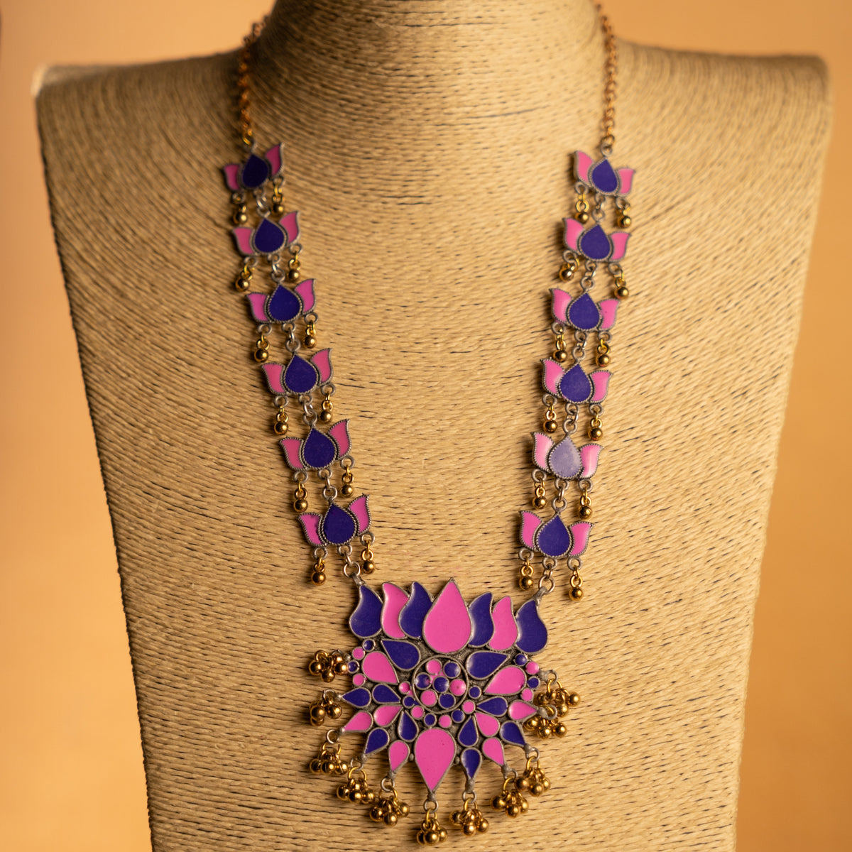 YASHU AFGHANI MEENA BLACK POLISH MALA/ NECKPIECE  ML209