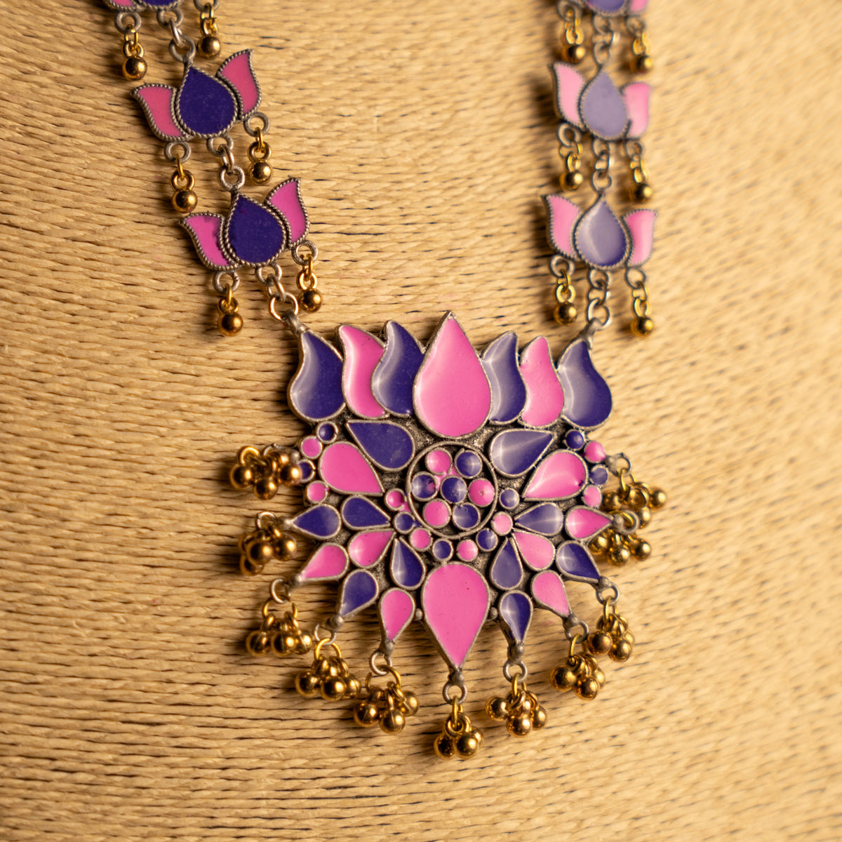 YASHU AFGHANI MEENA BLACK POLISH MALA/ NECKPIECE  ML209