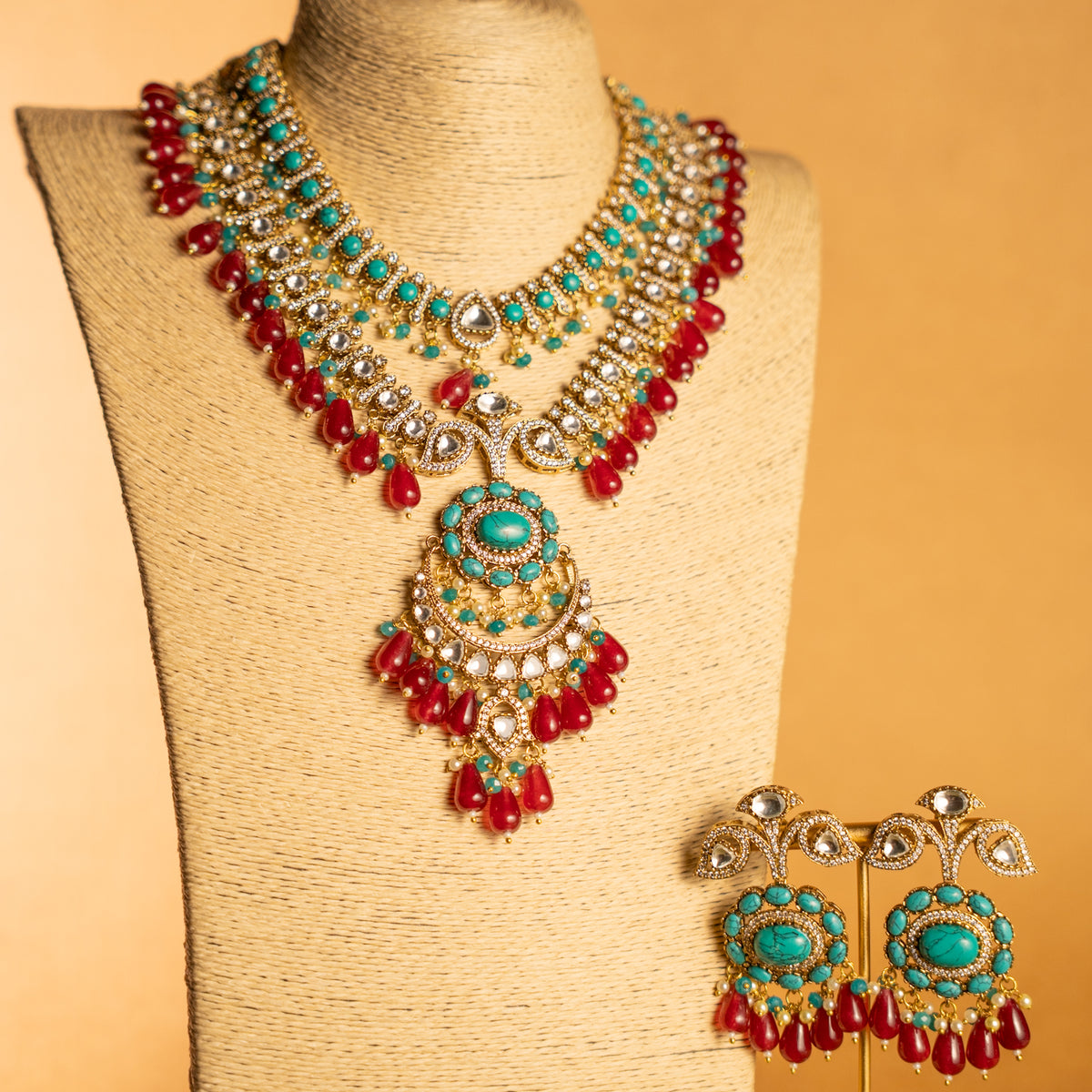 LYRA BIJOUX PREMIUM HANDMADE NECKLACE/MALA WITH EARRING NL303