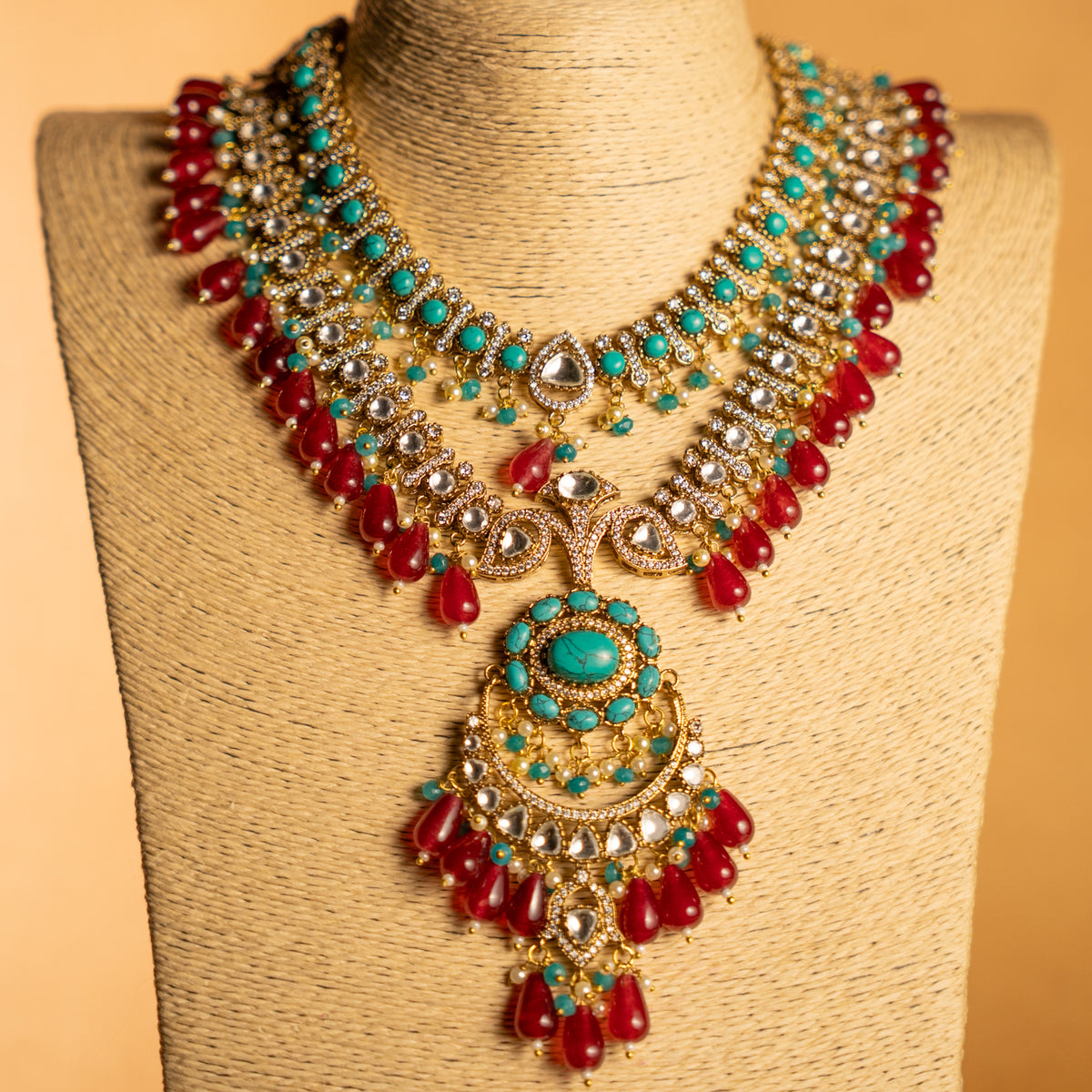 LYRA BIJOUX PREMIUM HANDMADE NECKLACE/MALA WITH EARRING NL303