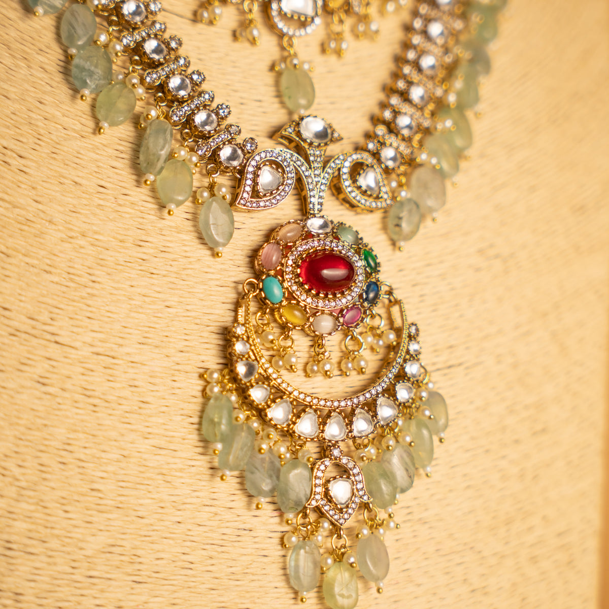 LYRA BIJOUX PREMIUM HANDMADE NECKLACE/MALA WITH EARRING NL303