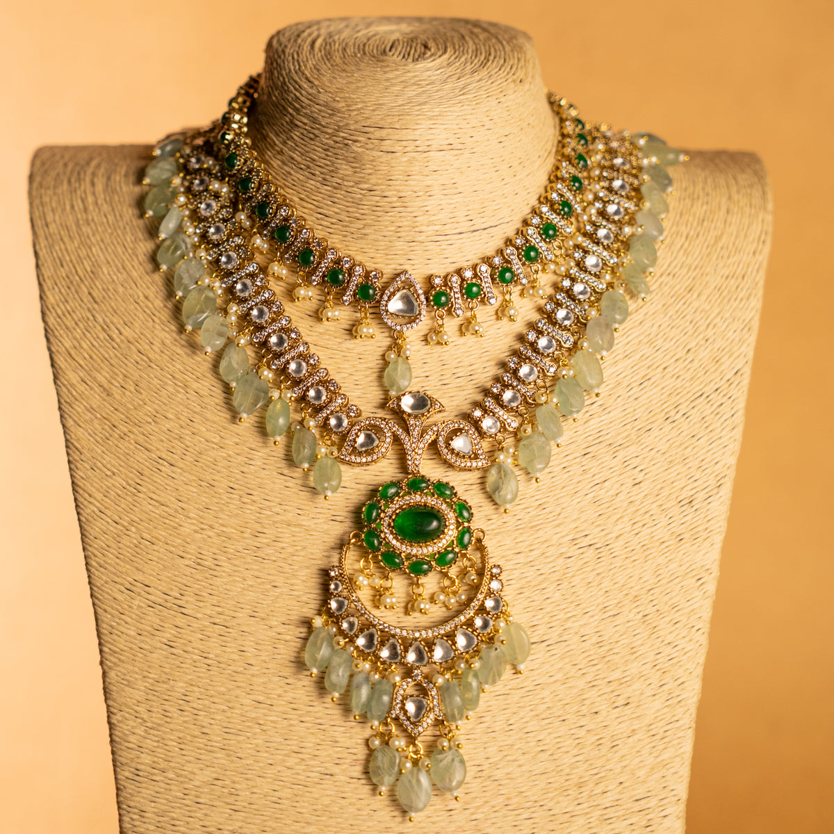 LYRA BIJOUX PREMIUM HANDMADE NECKLACE/MALA WITH EARRING NL303