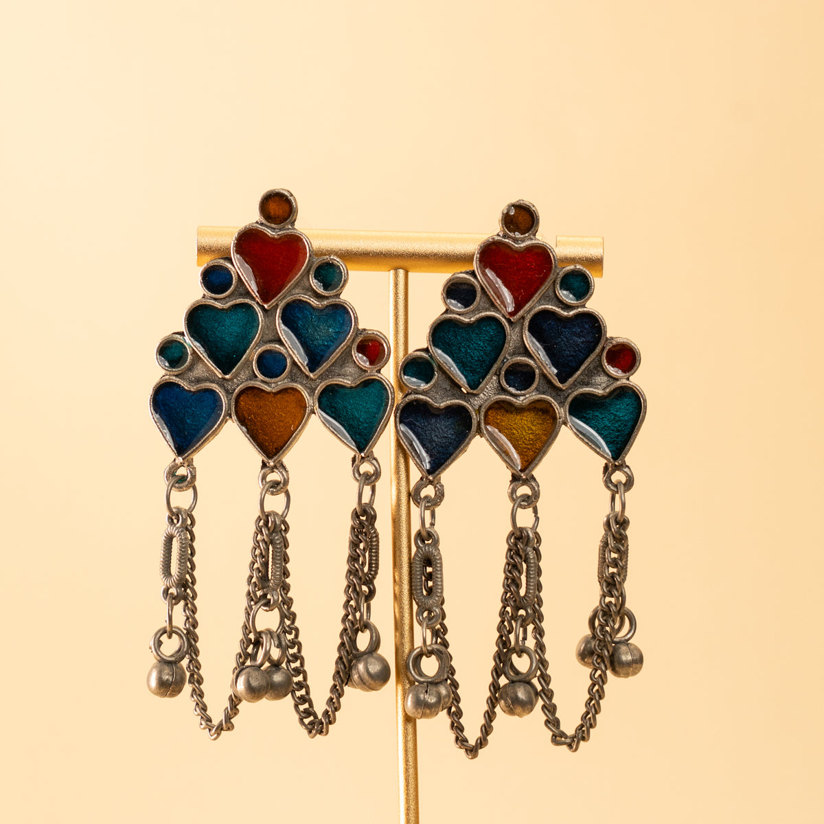 SHAKAS AFGHANI MEENA BLACK POLISH MALA/ NECKPIECE ML157