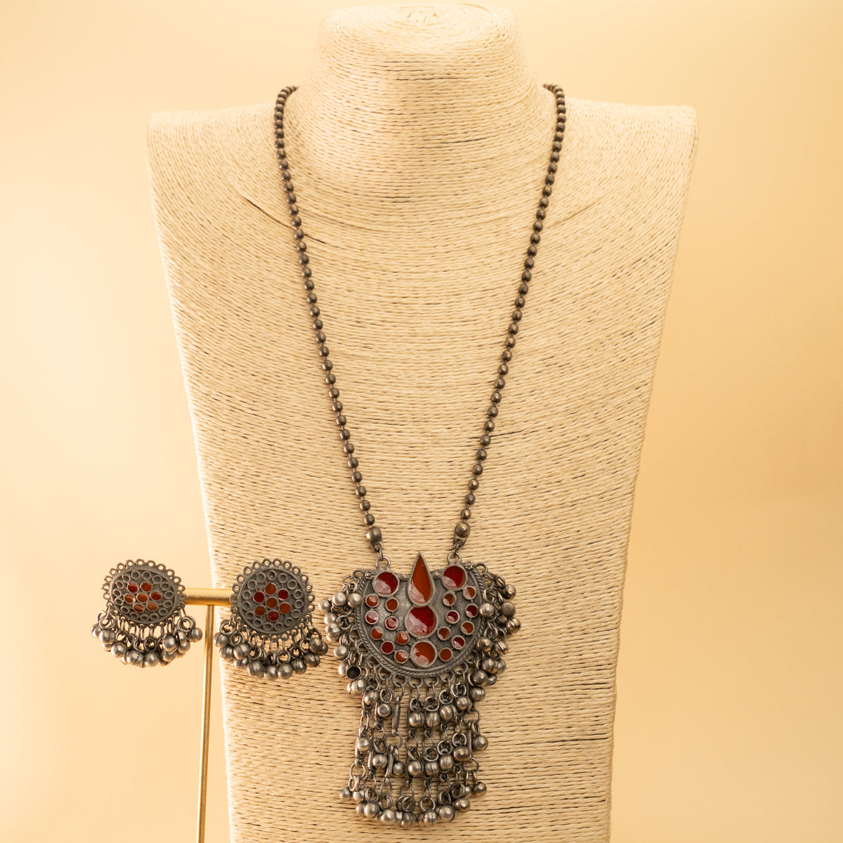 MATEO BLACK POLISH MALA/ NECKPIECE ML153