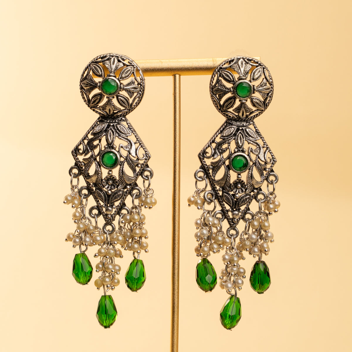 THARA BLACK POLISH MALA/NECKPIECE ML161