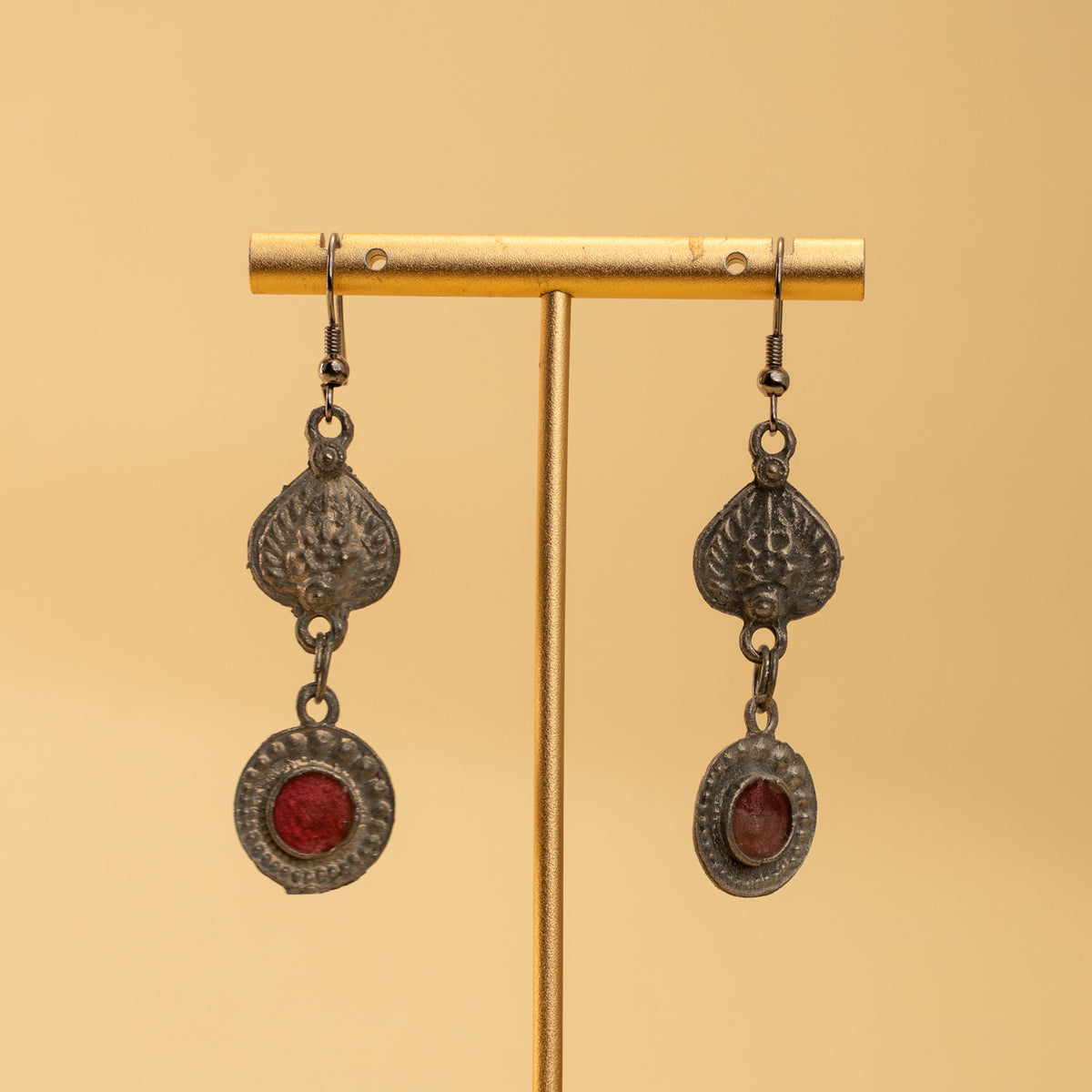 HAZEL AFGHANI MEENA BLACK POLISH MALA/ NECKPIECE ML199