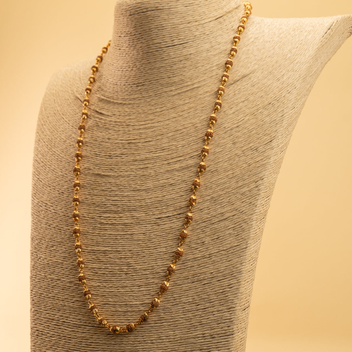 ZION GOLD TONED AND RUDRAKSHA MALA/ NECKPIECE ML166