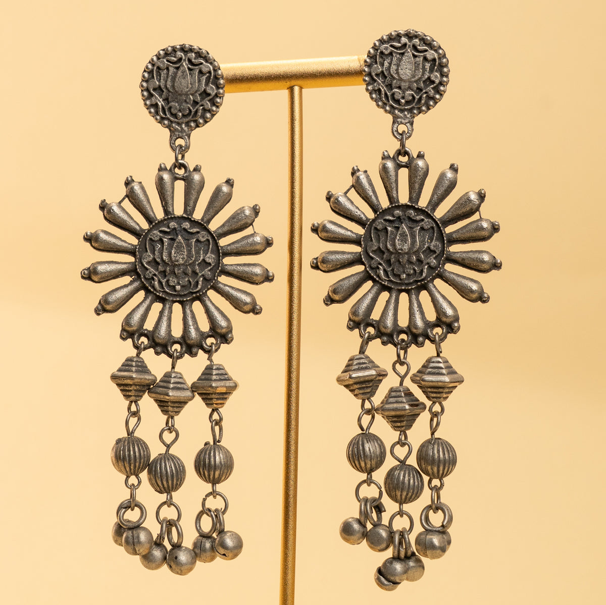 DAISY BLACK POLISH LAYERED MALA/ NECKPIECE MALA/ NECKPIECE ML163