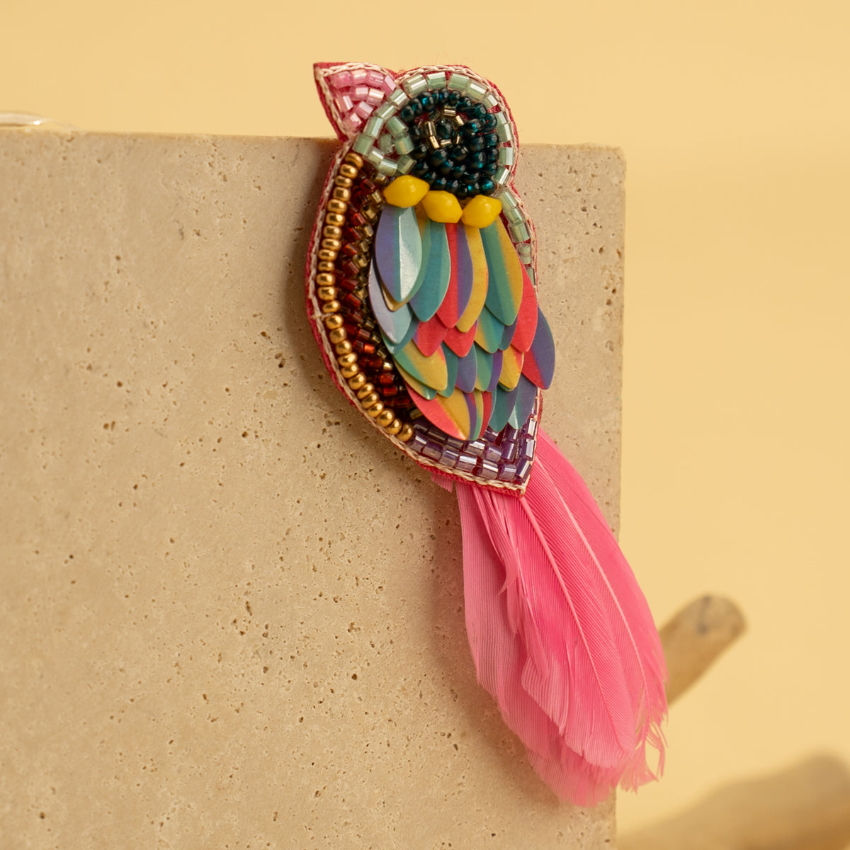 SPARROWETTE FABRIC AND BEADS HANDMADE EARRING ER475