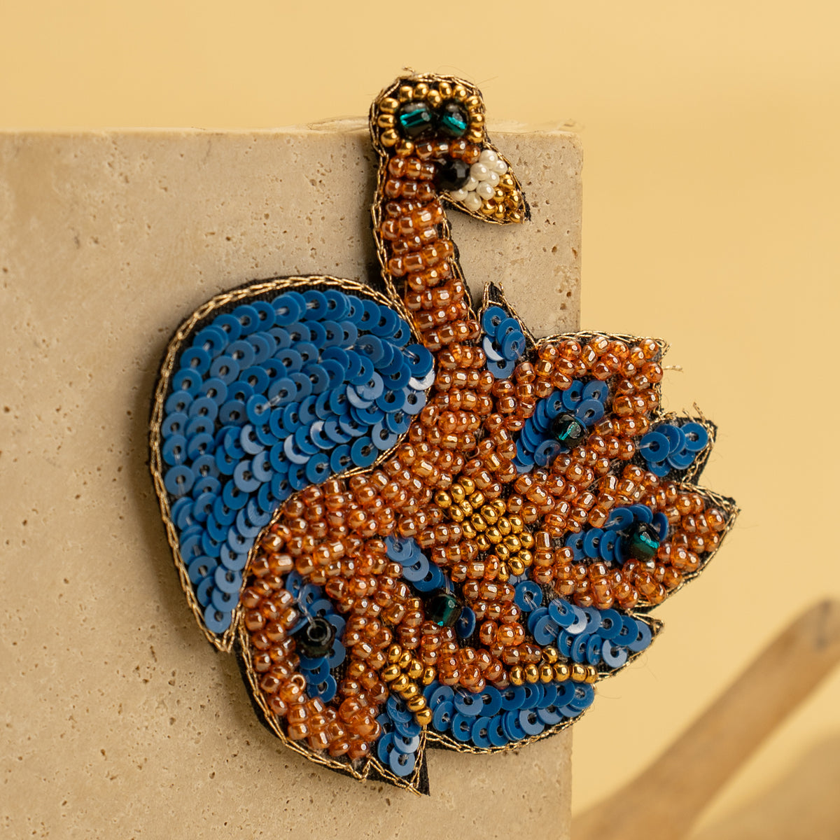 VARSHA FANTASY FABRIC AND BEADS HANDMADE EARRING ER506