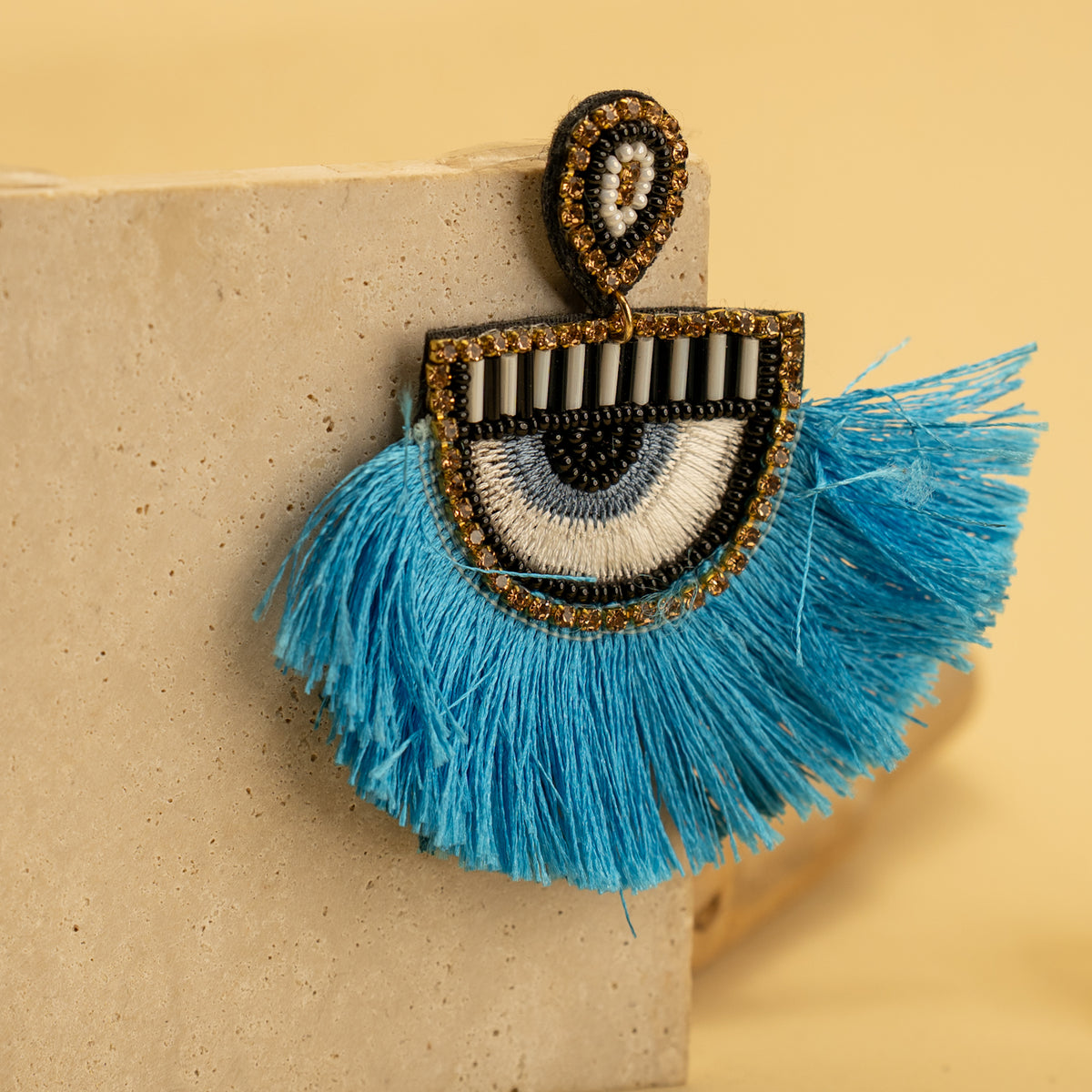 MAX FABRIC AND BEADS HANDMADE EARRING ER481