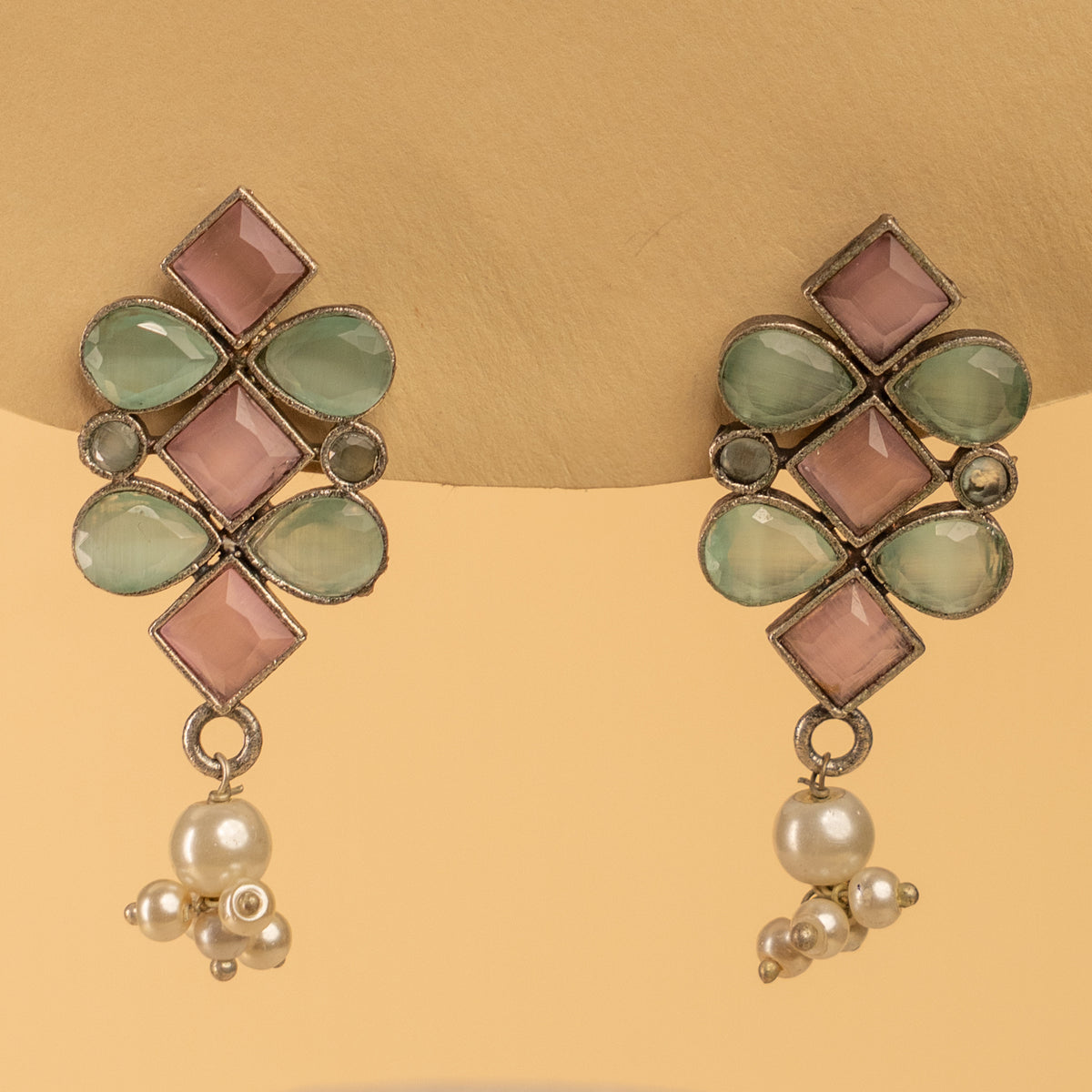 LVY RAW AND RUSTIC ANTIQUE SEMI HANDMADE CHOKER WITH EARRINGS CH119