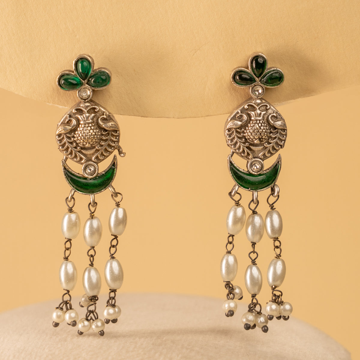 VIOLET SEMI HANDMADE BIJOUX PREMIUM  RUSTIC FINISH CHOKER WITH EARRING CH517