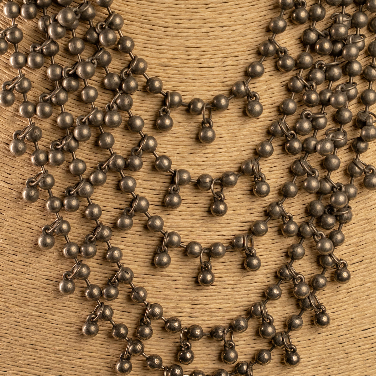 JIYA BLACK POLISH RAW AND RUSTIC FINISH CHOKER CH495