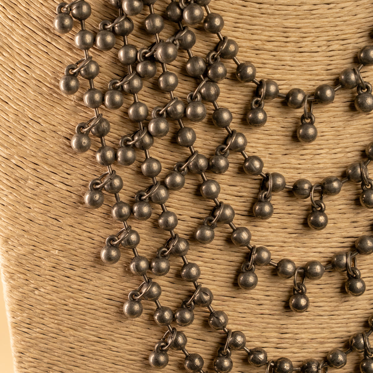 JIYA BLACK POLISH RAW AND RUSTIC FINISH CHOKER CH495