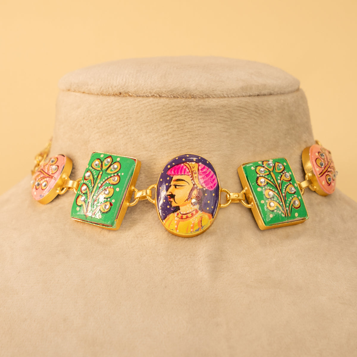 YADASH HANDMADE AND HAND PAINTED CHOKER/NECKPIECE-CH425