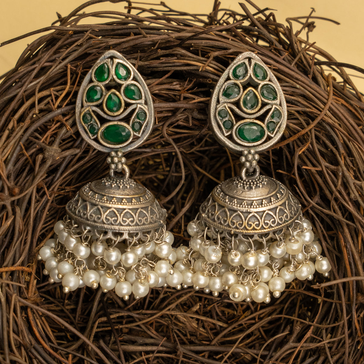 MIRA HANDMADE BIJOUX PREMIUM AND BIJOUX EXCLUSIVE RUSTIC FINISH CHOKER WITH EARRINGS CH527