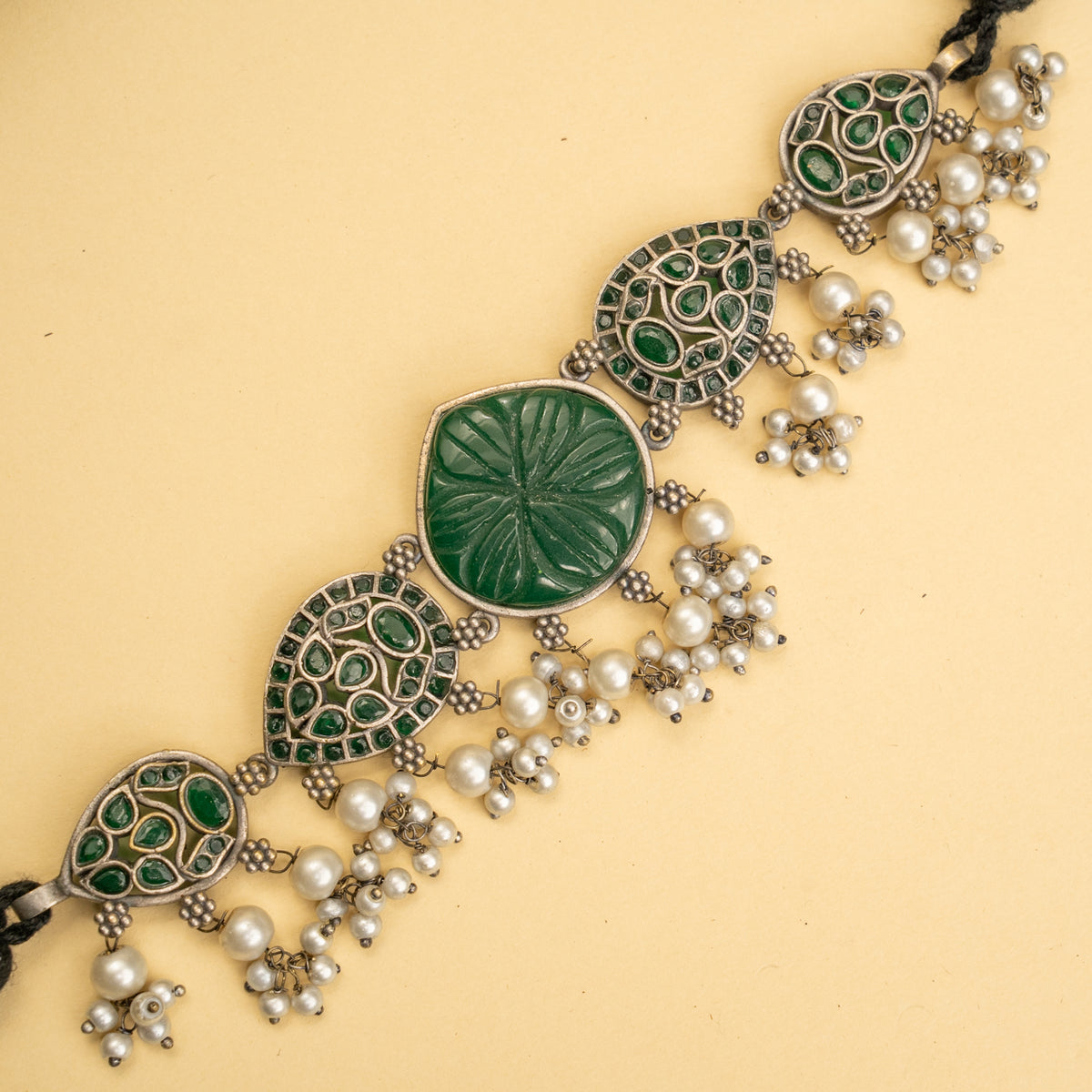 MIRA HANDMADE BIJOUX PREMIUM AND BIJOUX EXCLUSIVE RUSTIC FINISH CHOKER WITH EARRINGS CH527