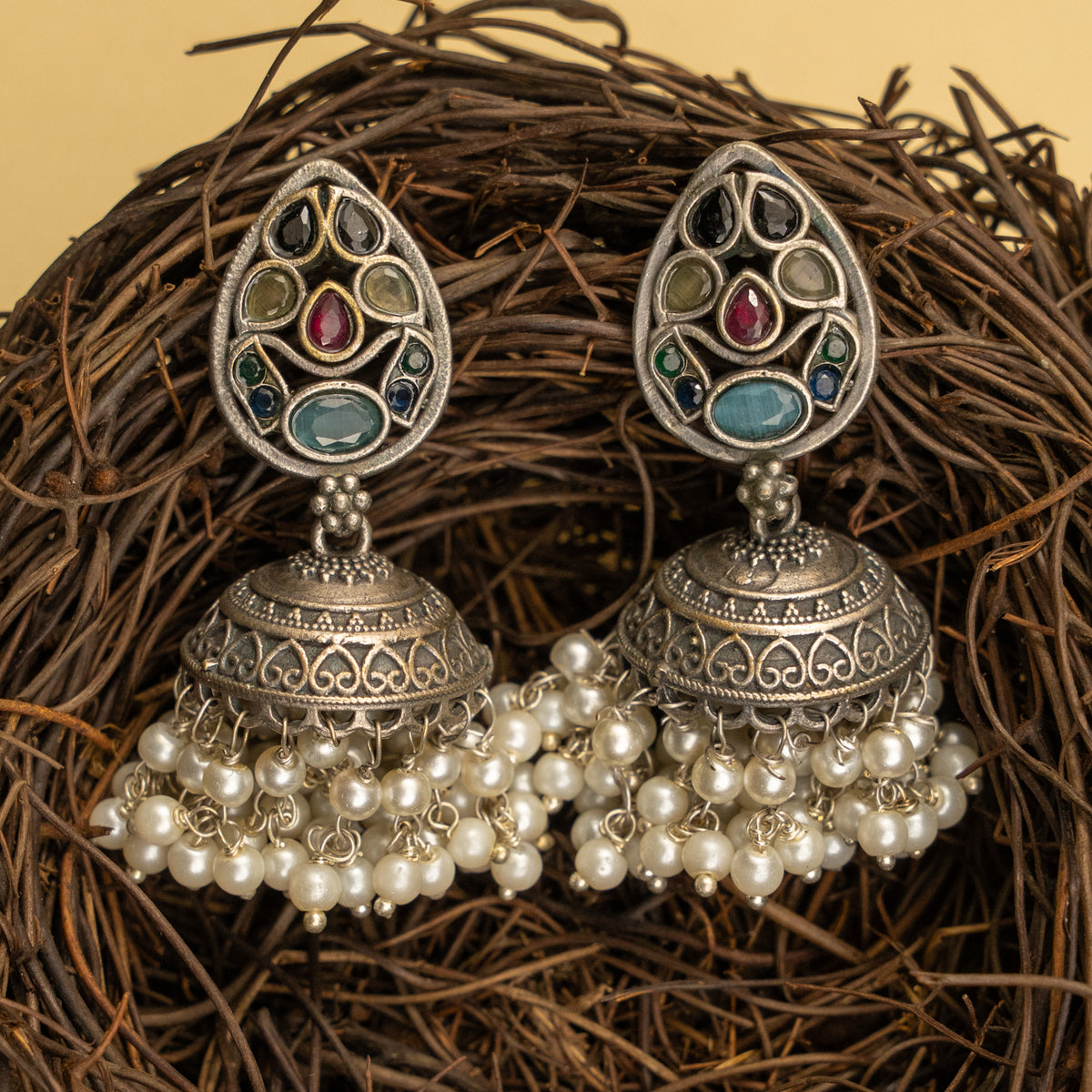 MIRA HANDMADE BIJOUX PREMIUM AND BIJOUX EXCLUSIVE RUSTIC FINISH CHOKER WITH EARRINGS CH527