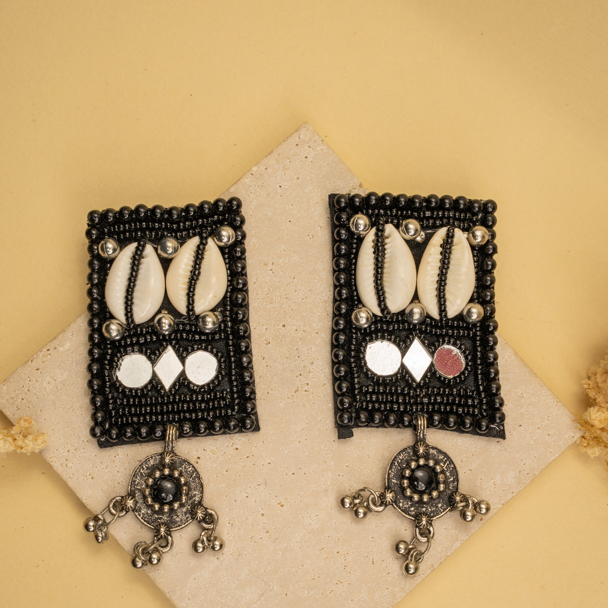 MIYA FABRIC AND BEADS PERFECT FOR HALDI SHELL AFGHANI CHOKER WITH EARRINGS CH465