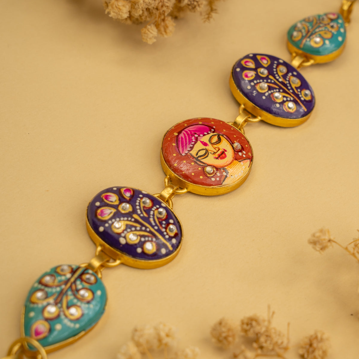 YADASH HANDMADE AND HAND PAINTED CHOKER/NECKPIECE-CH425