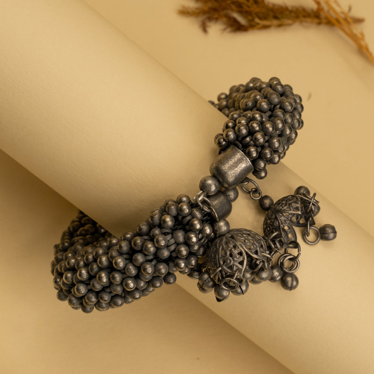 VITALA BLACK POLISH HAND CUFFS/BRACELET/BANGLES/KADAS 
 BR80