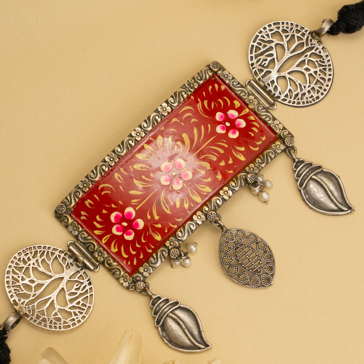 ELODIE HAND PAINTED RAW AND RUSTIC ANTIQUE CHOKER CH461