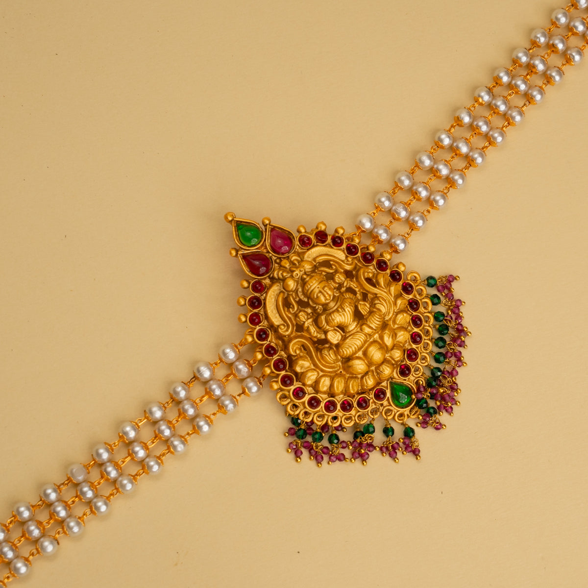 TIRZA GOLD TONED CHOKER WITH EARRINGS CH329