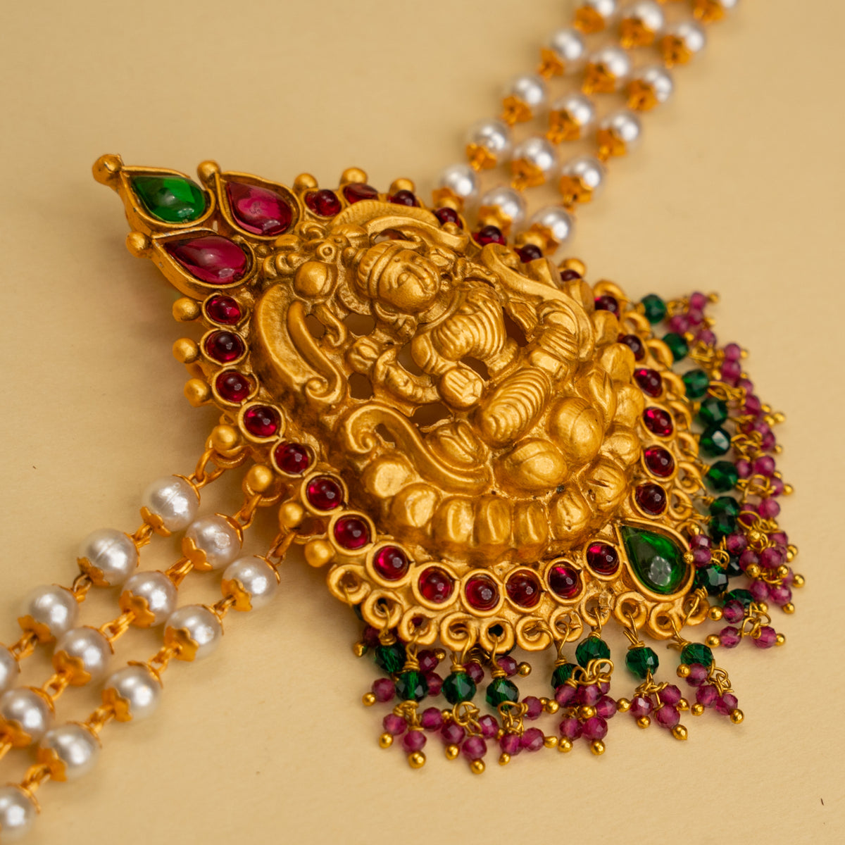 TIRZA GOLD TONED CHOKER WITH EARRINGS CH329