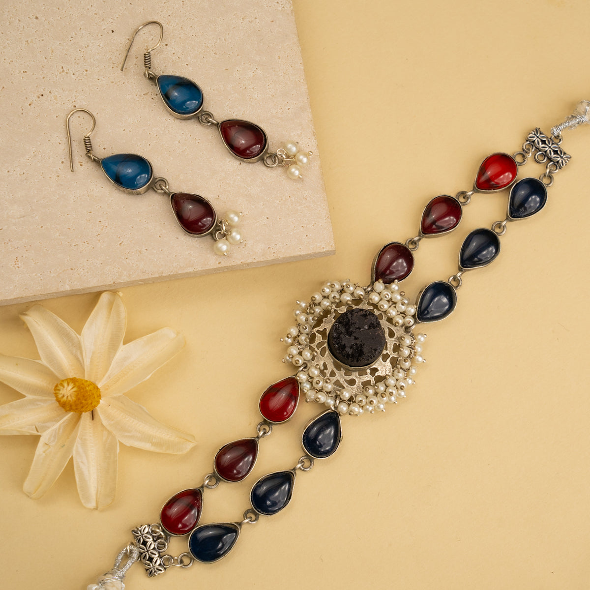 ANIKA BIJOUX PREMIUM AND EXCLUSIVE  HANDMADE CHOKER WITH EARRINGS CH143