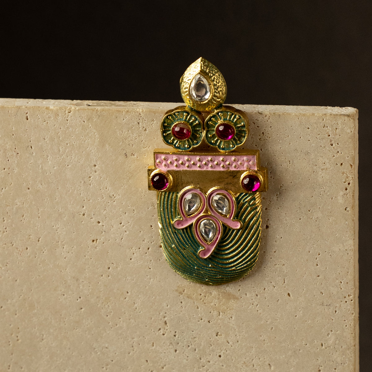 KEZIA SEMI HANDMADE PAINTED EARRING/STUD ER608