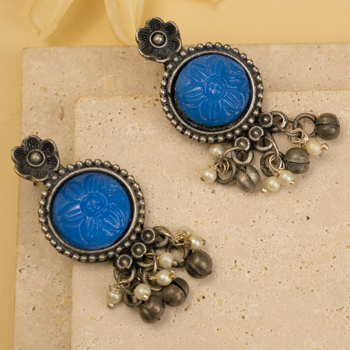 OLIVE RAW AND RUSTIC BLACK POLISH CHOKER WITH EARRINGS CH474