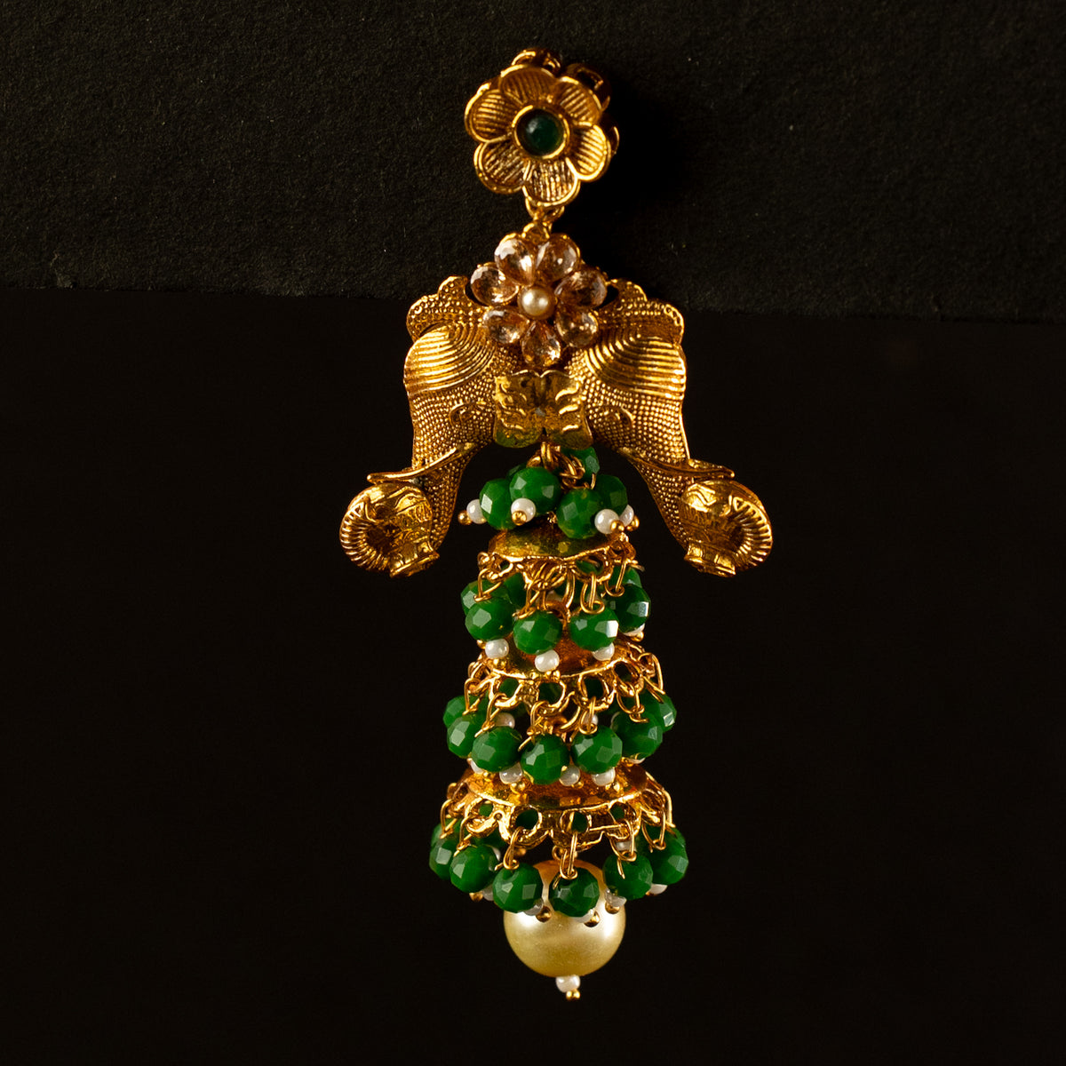 LEAH GOLDTONED ANTIQUE EARRINGS ER410