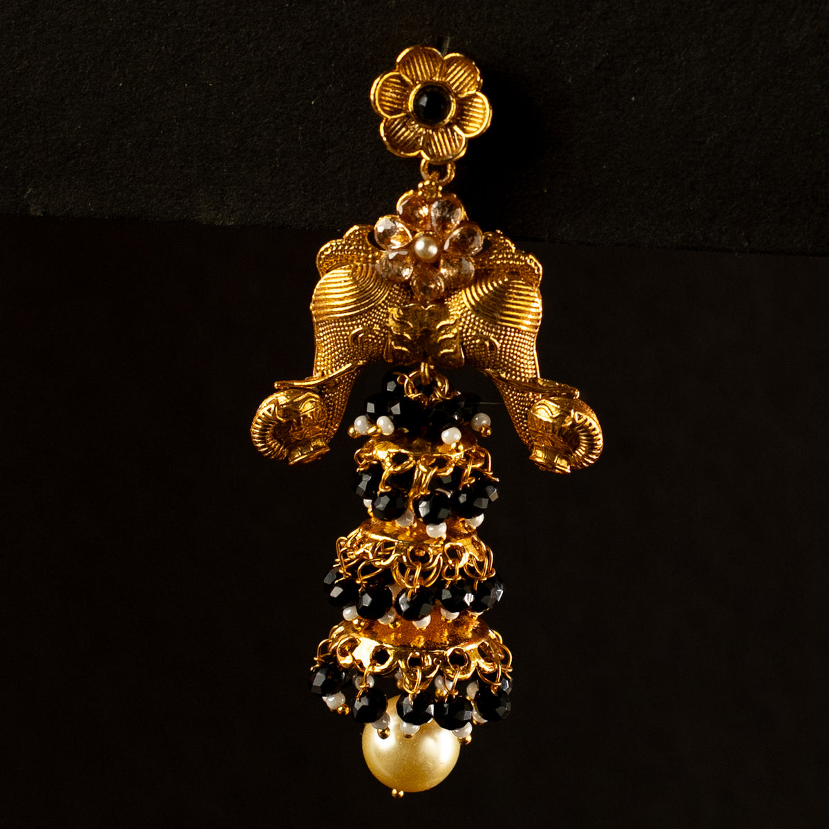 LEAH GOLDTONED ANTIQUE EARRINGS ER410