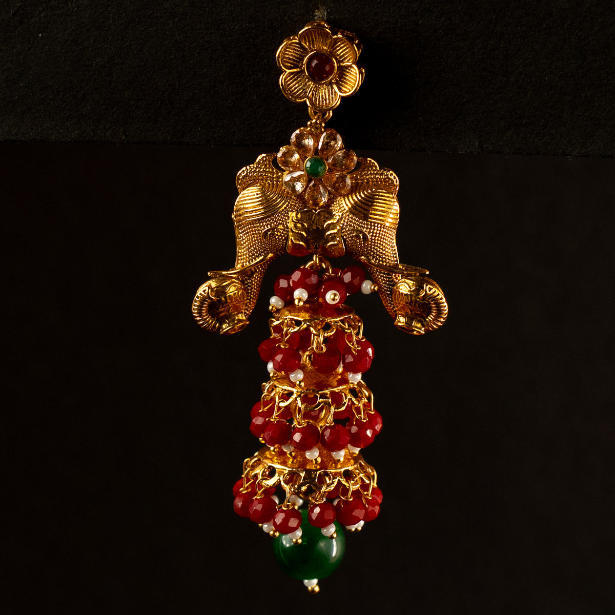 LEAH GOLDTONED ANTIQUE EARRINGS ER410