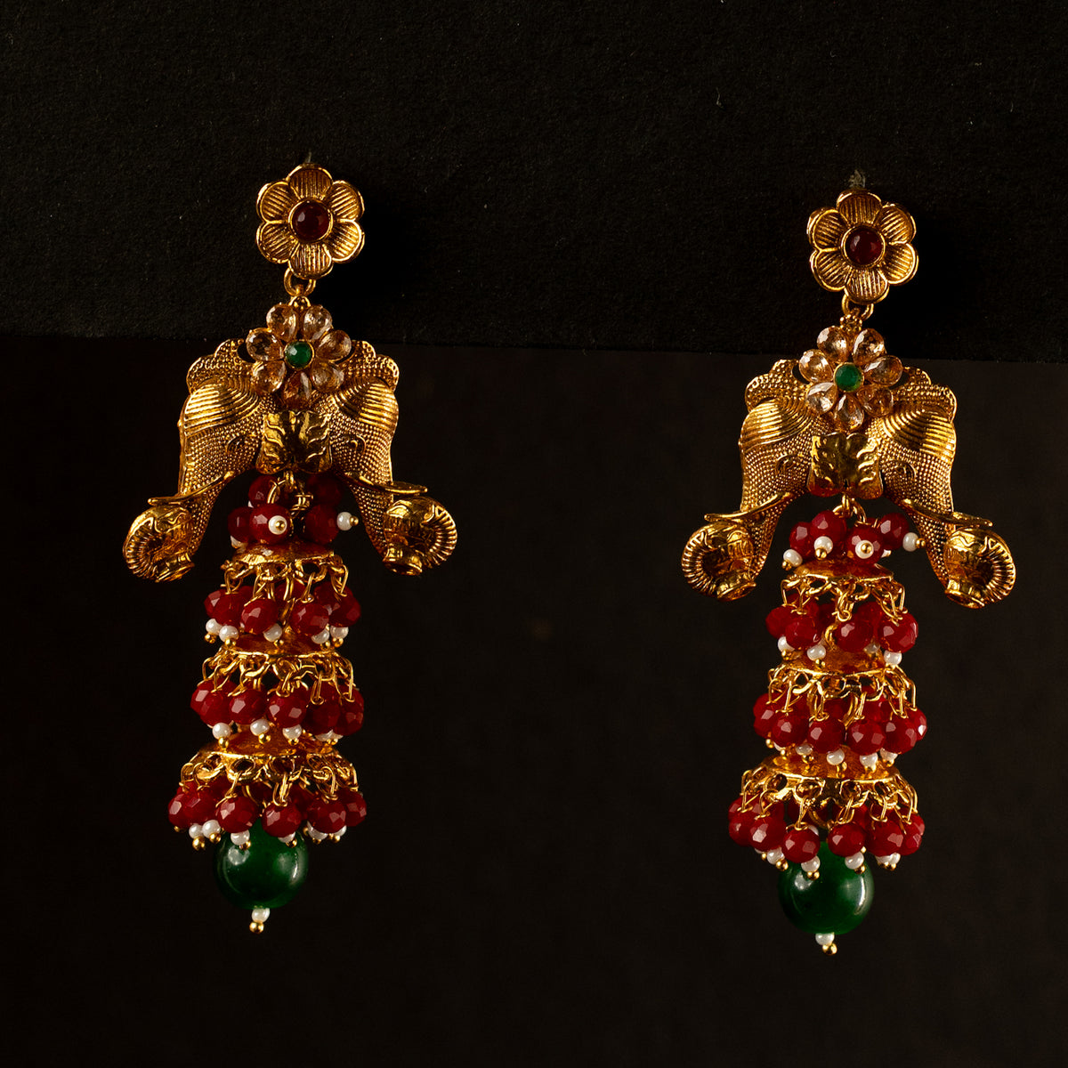 LEAH GOLDTONED ANTIQUE EARRINGS ER410