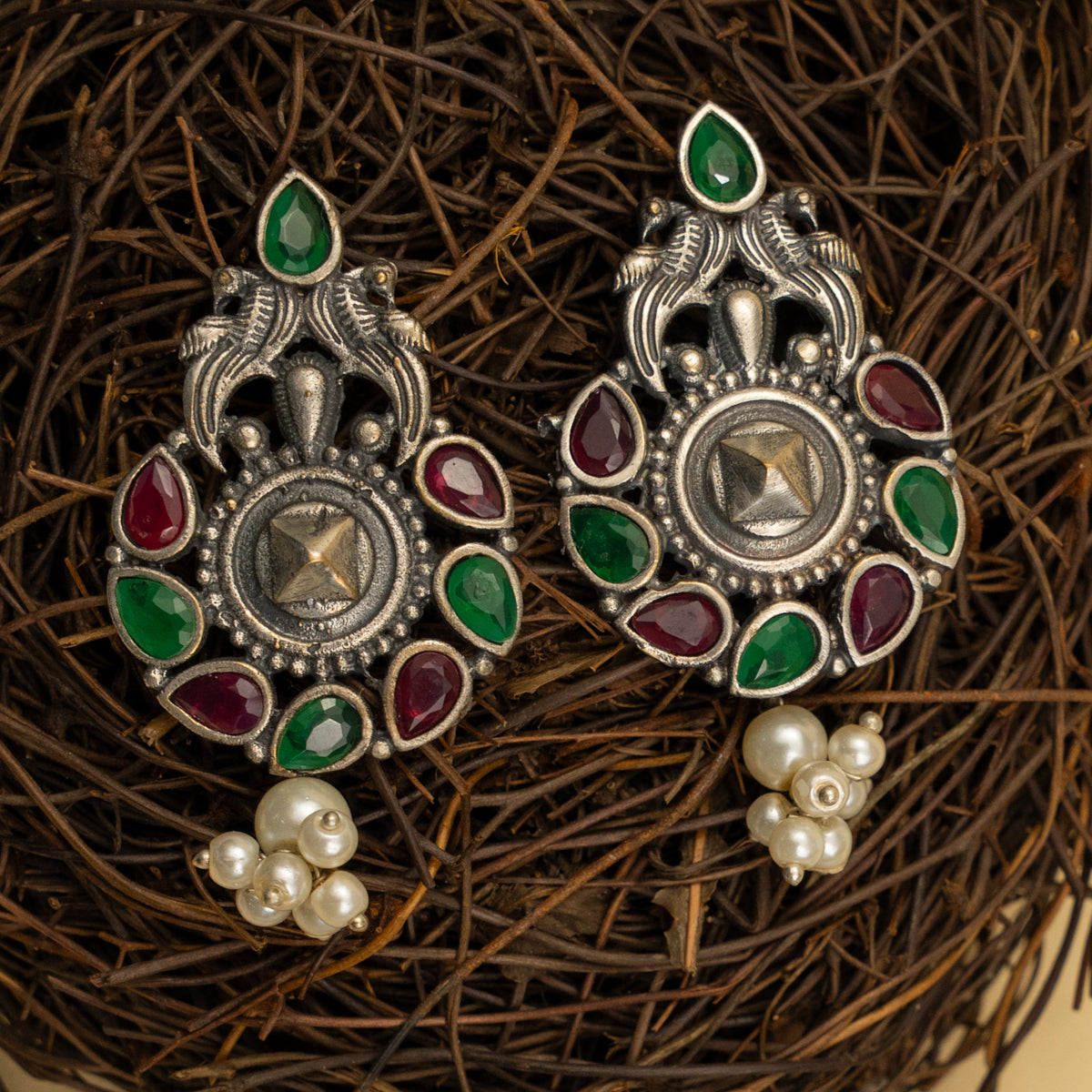 HAZEL BIJOUX RAW AND RUSTIC SEMI HANDMADE CHOKER WITH EARRINGS CH104