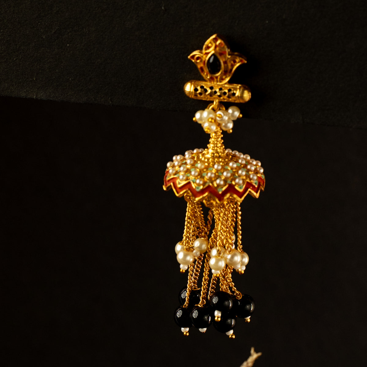 ZOYA GOLD TONED ANTIQUE EARRINGS ER409