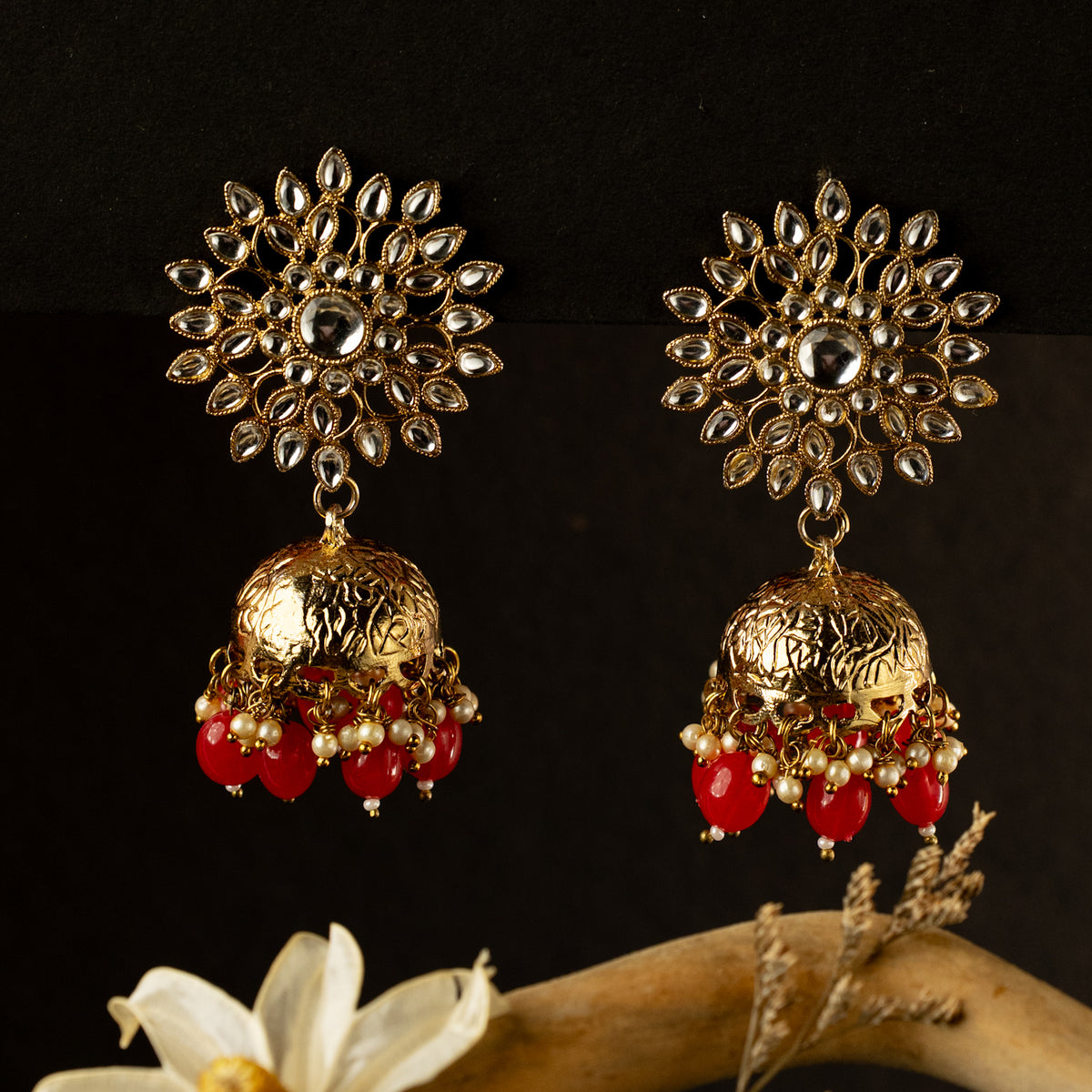 EMERY GOLDTONED ANTIQUE EARRINGS ER412