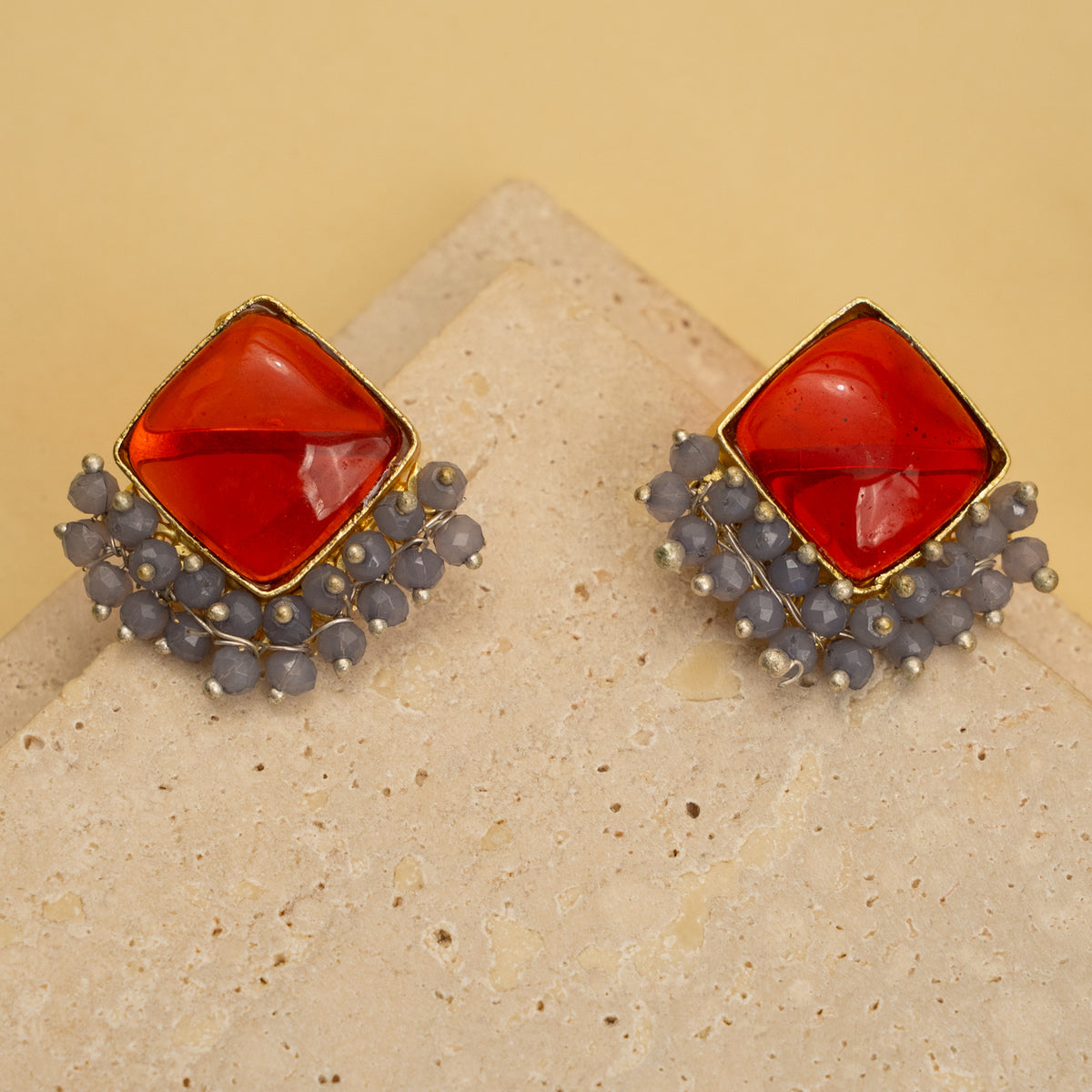 WILLOW BIJOUX HANDMADE MONALISA MINIMALIST CHOKER WITH EARRINGS CH49