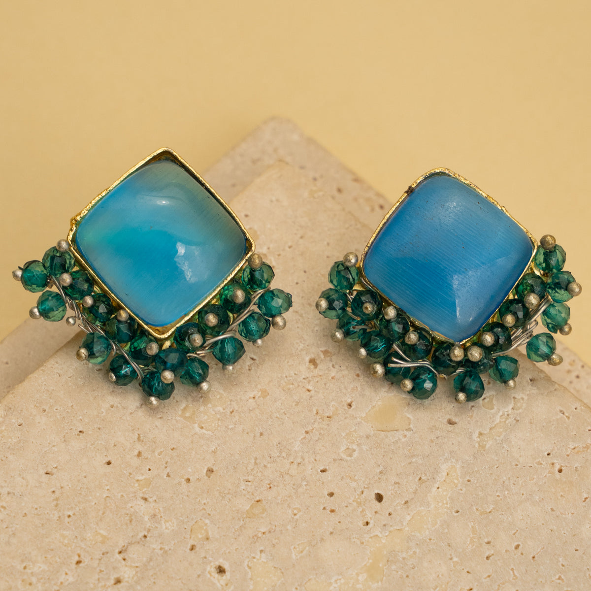 WILLOW BIJOUX HANDMADE MONALISA MINIMALIST CHOKER WITH EARRINGS CH49