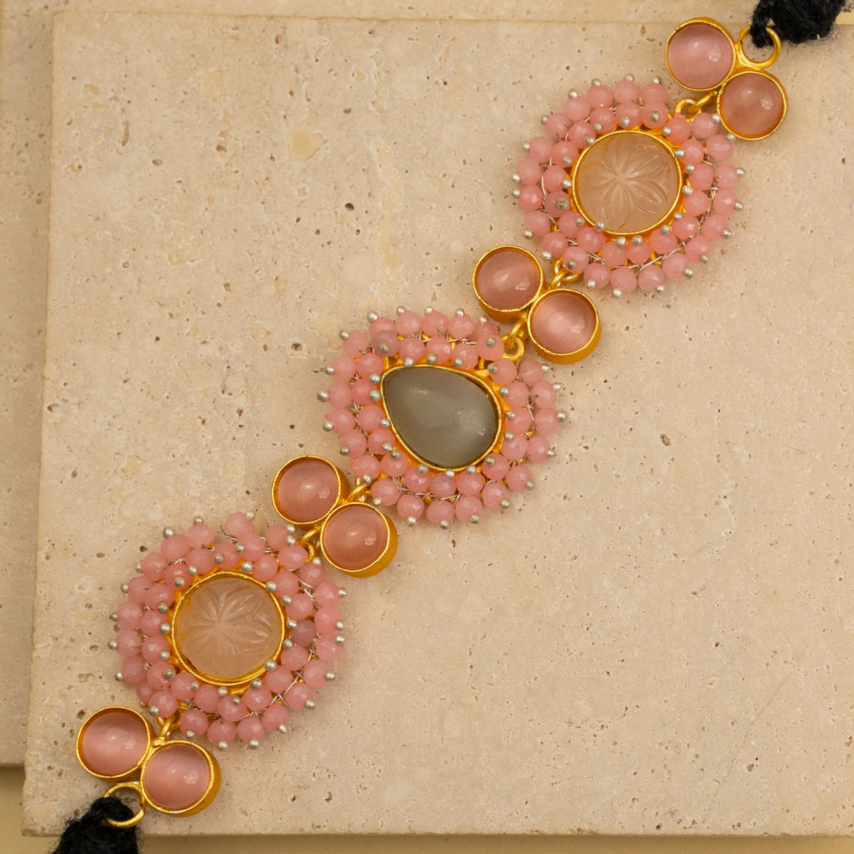 RUBY BIJOUX HANDMADE MONALISA MINIMALIST CHOKER WITH EARRINGS CH48